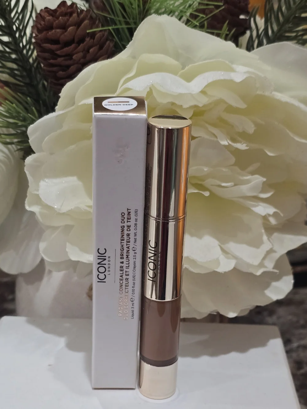 ICONIC London Radiant Concealer & Brightening Duo In Golden Deep NIB